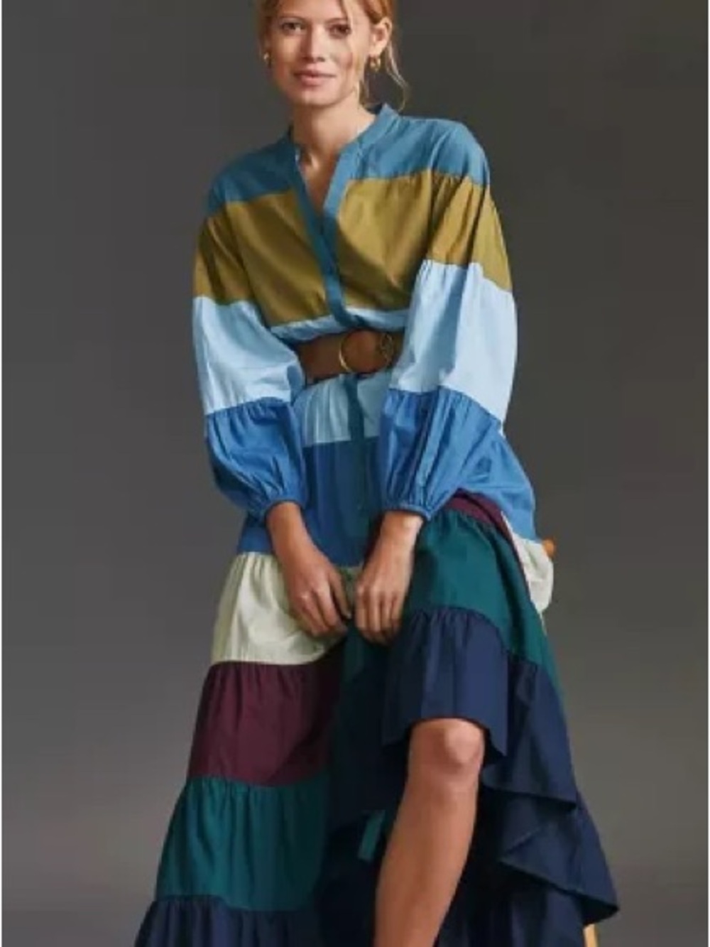 Anthropologie Multi-Color Striped Maxi Dress